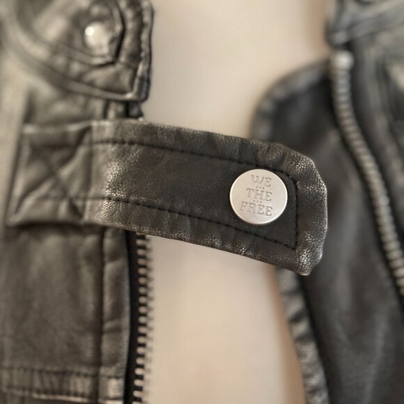 Free People All About That Moto Jacket NWOT Size Large - Picture 11 of 12